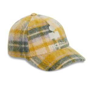 Isabel Marant Tyron Check Wool Baseball Cap